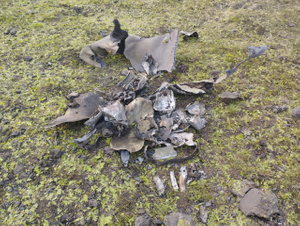 Обломки сбитой ракеты. Фото © Telegram / Народная милиция ЛНР