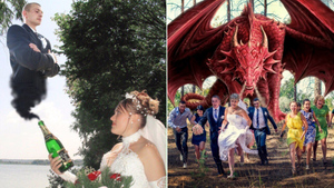 10 абсурдных свадебных фото, глядя на которые сразу понимаешь: этот треш снимали в России