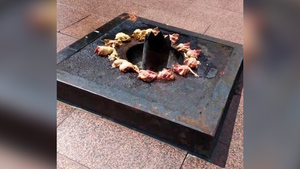Вандалы пожарили курицу на Вечном огне у мемориала павшим в годы ВОВ в Калининграде