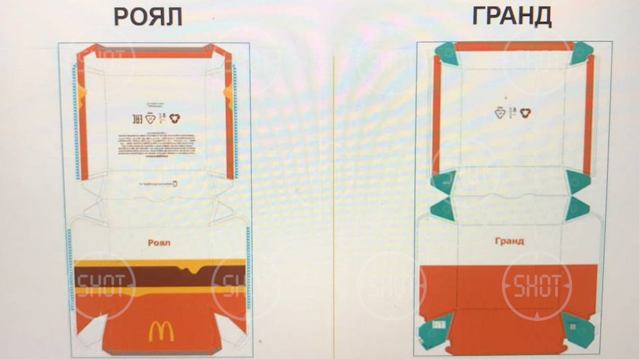 Новая упаковка блюд McDonald’s в России. Фото © Telegram-канал SHOT