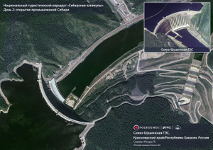 Спутниковые снимки маршрутов Путина в Сибири. Фото © Telegram / "Роскосмос"