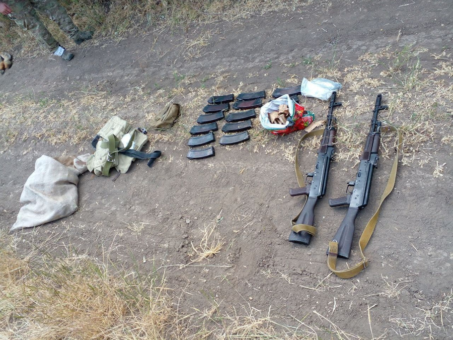 Схрон с оружием в Бердянске. Фото © Telegram-канал Владимира Рогова