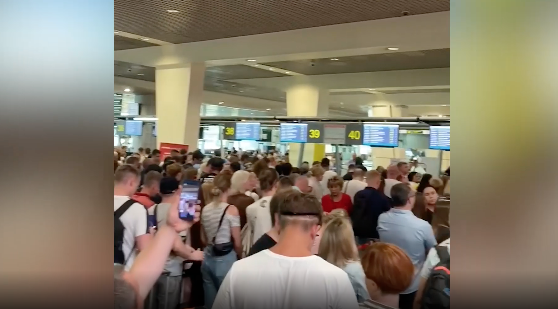 Сбой в системе регистрации привёл к очередям из сотен пассажиров в Домодедово
