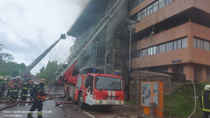 Четыре человека пострадали при пожаре в БЦ "Гранд Сетунь плаза" в Москве