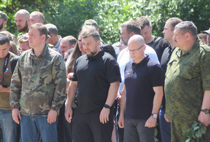 Турчак, Кириенко и Пушилин простились с погибшими волонтёрами "Молодой Республики"