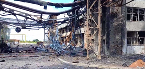 В Запорожской области крыша элеватора рухнула из-за пожара, вызванного обстрелами ВСУ