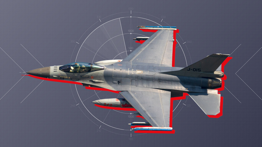 <p>F-16 Fighting Falcon. Коллаж © LIFE. Фото © Shutterstock</p>