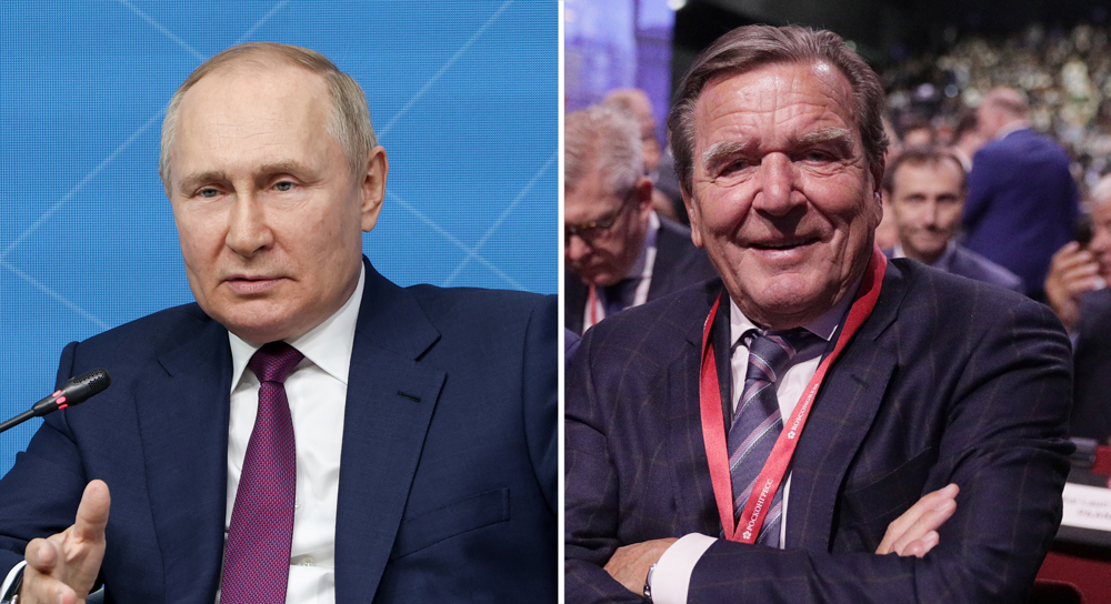 Песков не исключил контактов Путина и Шрёдера в Москве