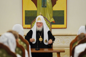Фотогалерея: Патриарх Кирилл встретился с детьми из Донбасса и с Украины