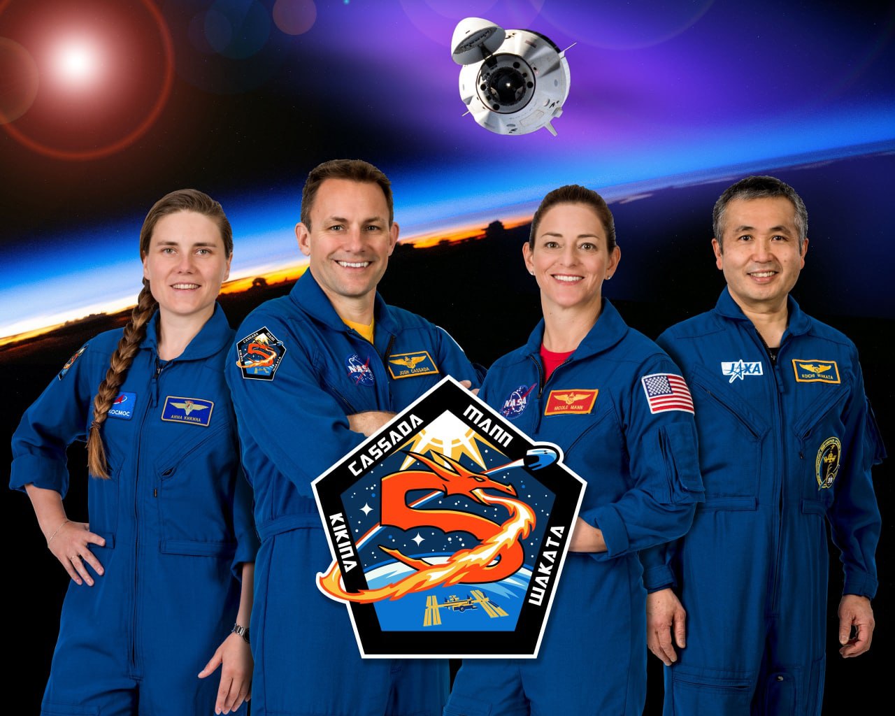Экипаж миссии Crew-5.  Фото © NASA