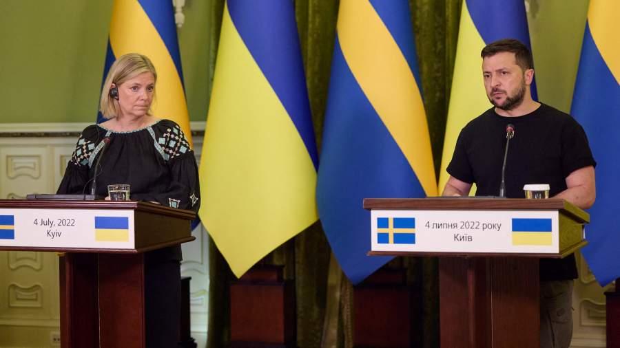 <p>Магдалена Андерссон и Владимир Зеленский. Фото © Офис президента Украины</p>