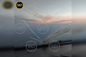 На стекле самолёта "Уральских авиалиний" после столкновения с птицей осталась дыра