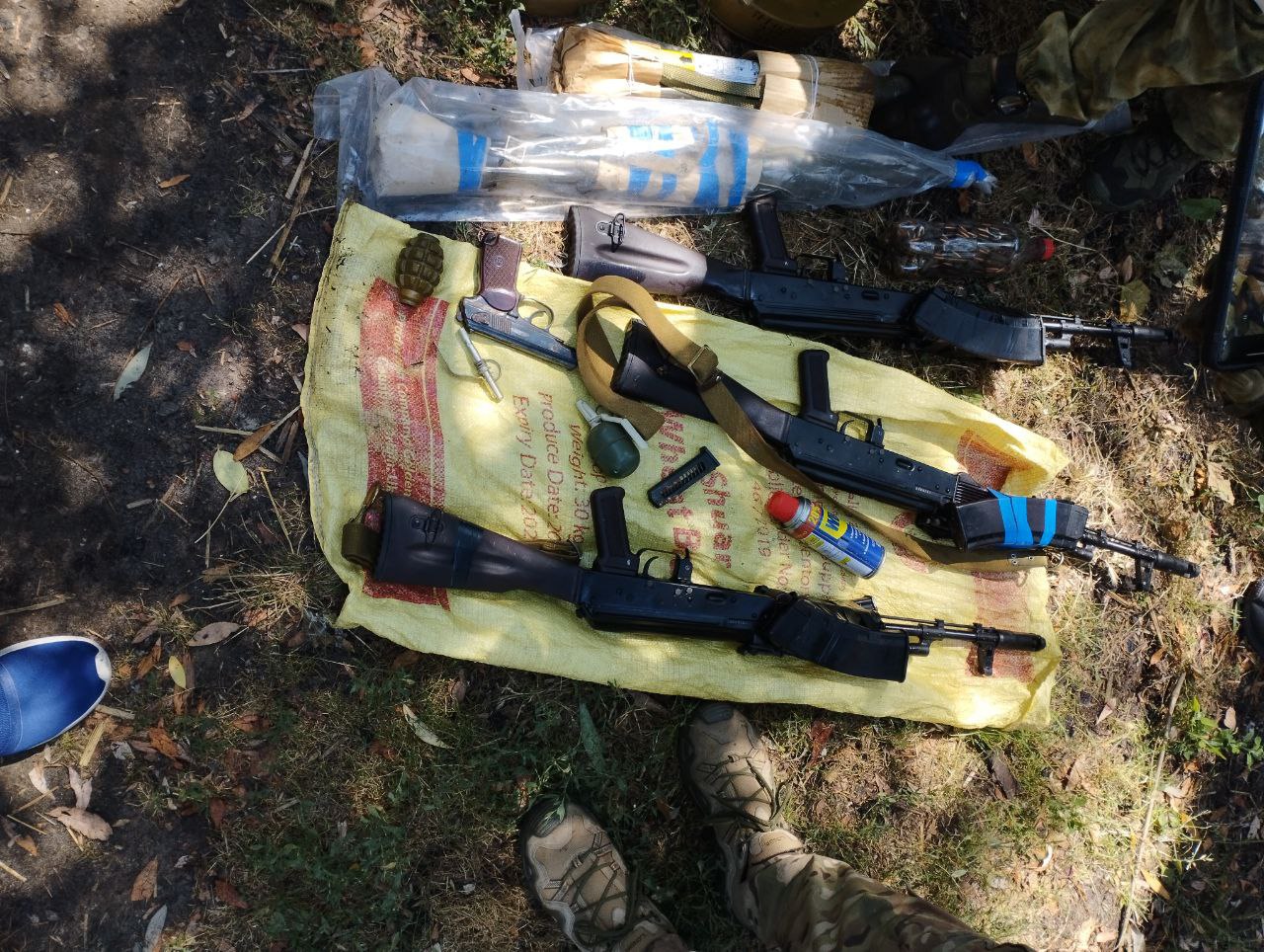 Изъятое оружие. Фото © ГУ МВД Украины по Херсонской области