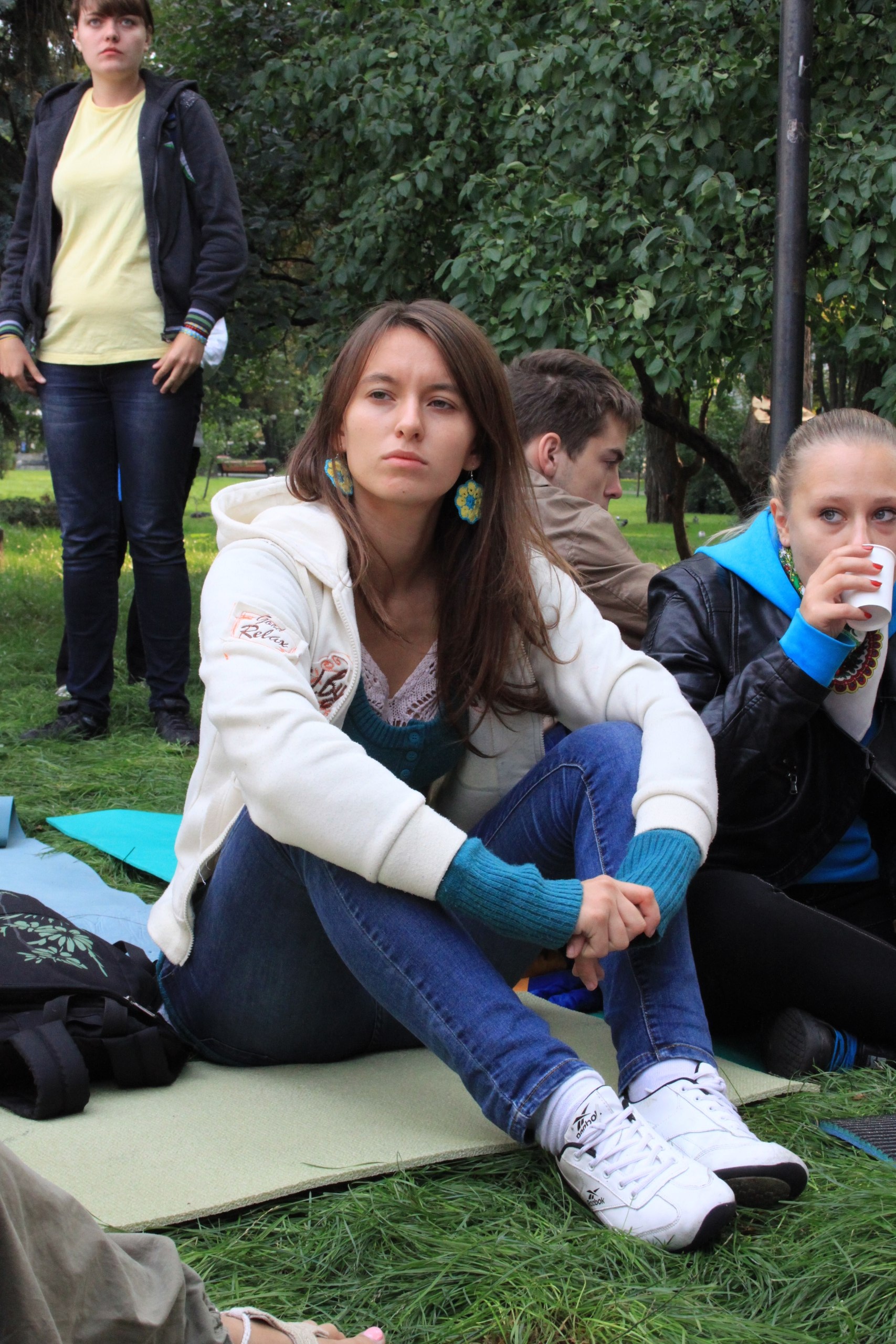 Ярина Черногуз в палаточном лагере Евромайдана. Фото © vk / Yarina Chornoguz