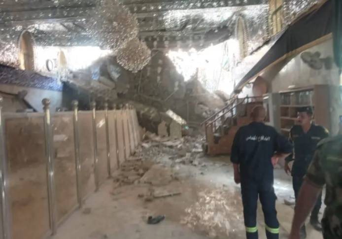 Обрушение на святом источнике в Ираке. Фото © Al-Arabiya