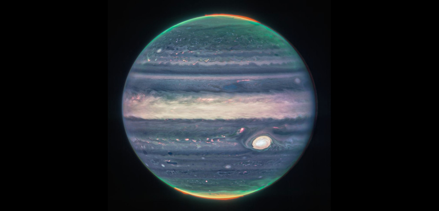 Полярное сияние на Юпитере. Обложка © NASA