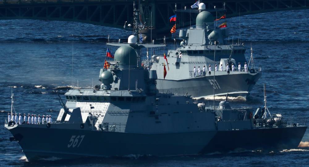 Ракетный корабль Балтфлота "Мытищи" выполнил учебно-боевой пуск "Калибра" в Белом море