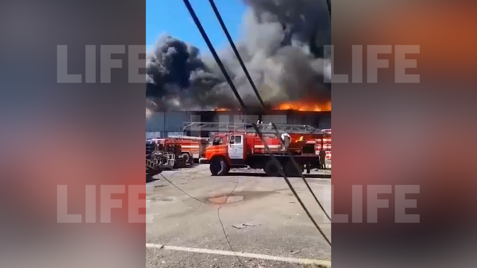 Лайф публикует эпичное видео пожара на складе в Комсомольске-на-Амуре