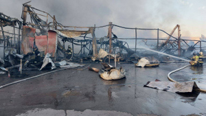 В МЧС озвучили предварительную причину пожара на рынке в Волжском