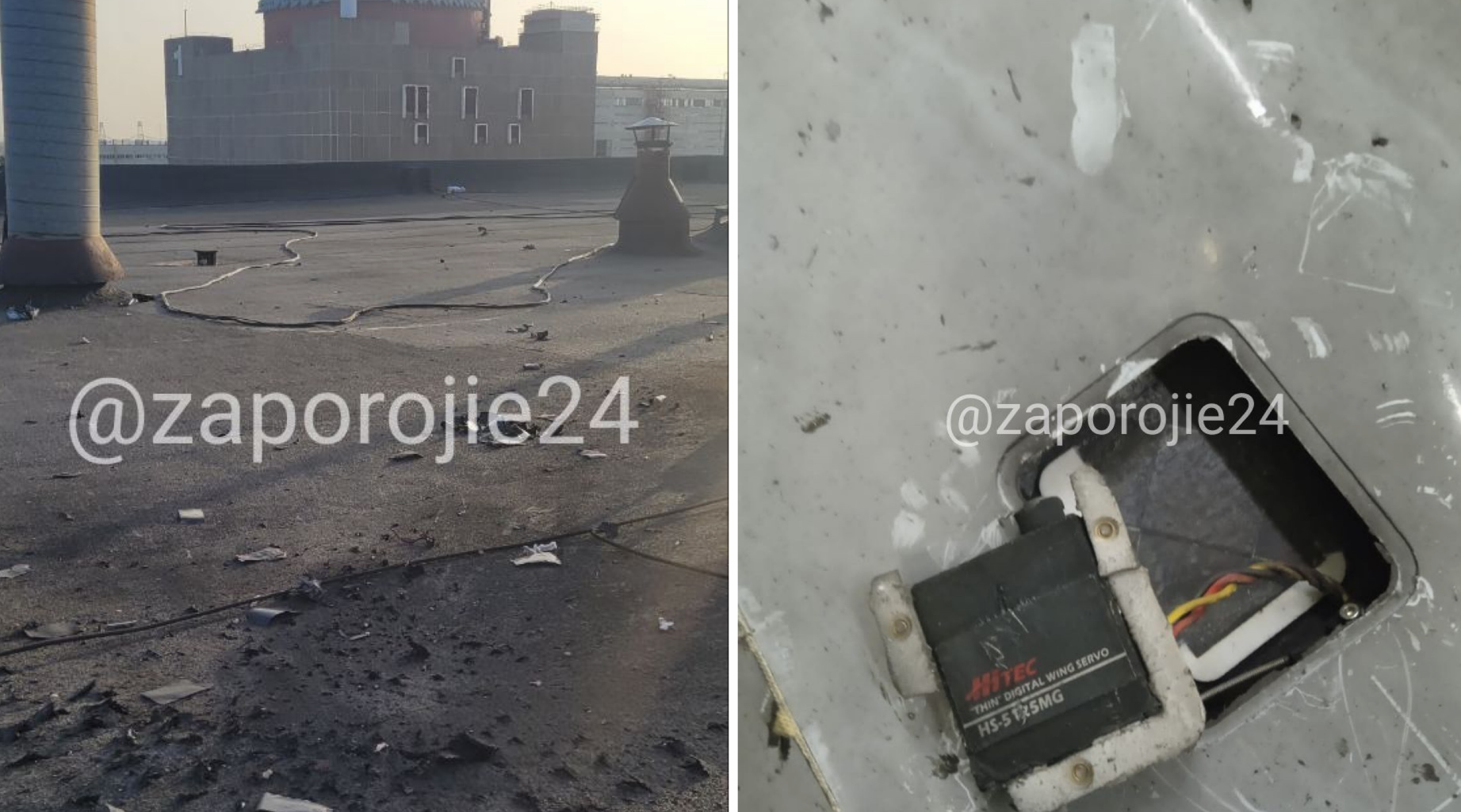 Украинский дрон-камикадзе сбит над спецкорпусом Запорожской АЭС