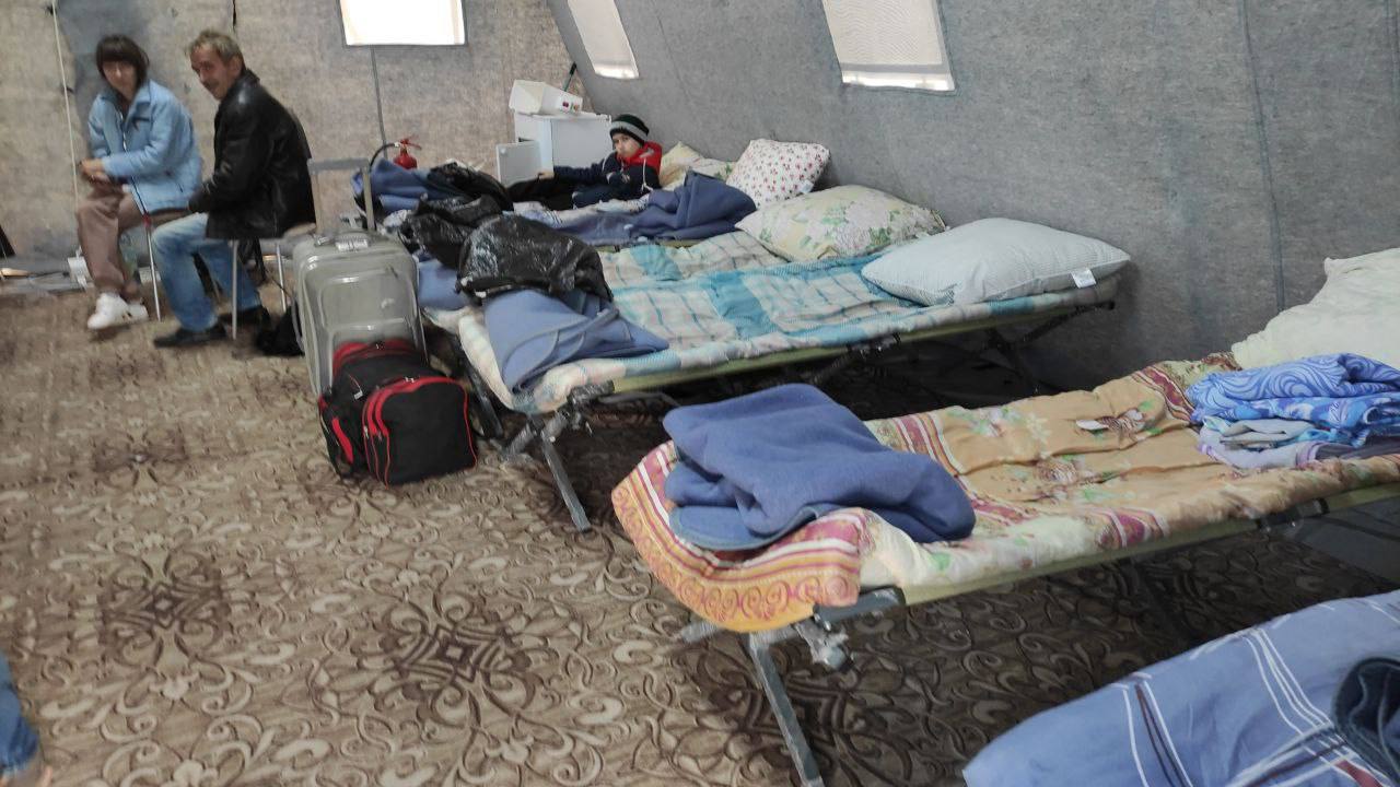 Обстановка в ПВР для украинских беженцев на границе с Белгородской областью. Фото © Telegram / Андрей Турчак Z