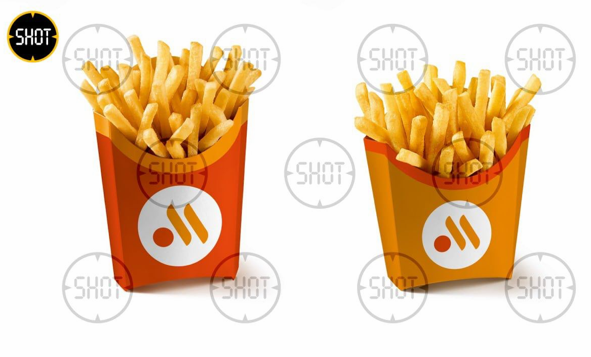 Упаковка картофеля фри "Вкусно — и точка". Фото © t.me / SHOT