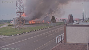 Удар ВСУ привёл к пожару на таможенном терминале в Белгородской области