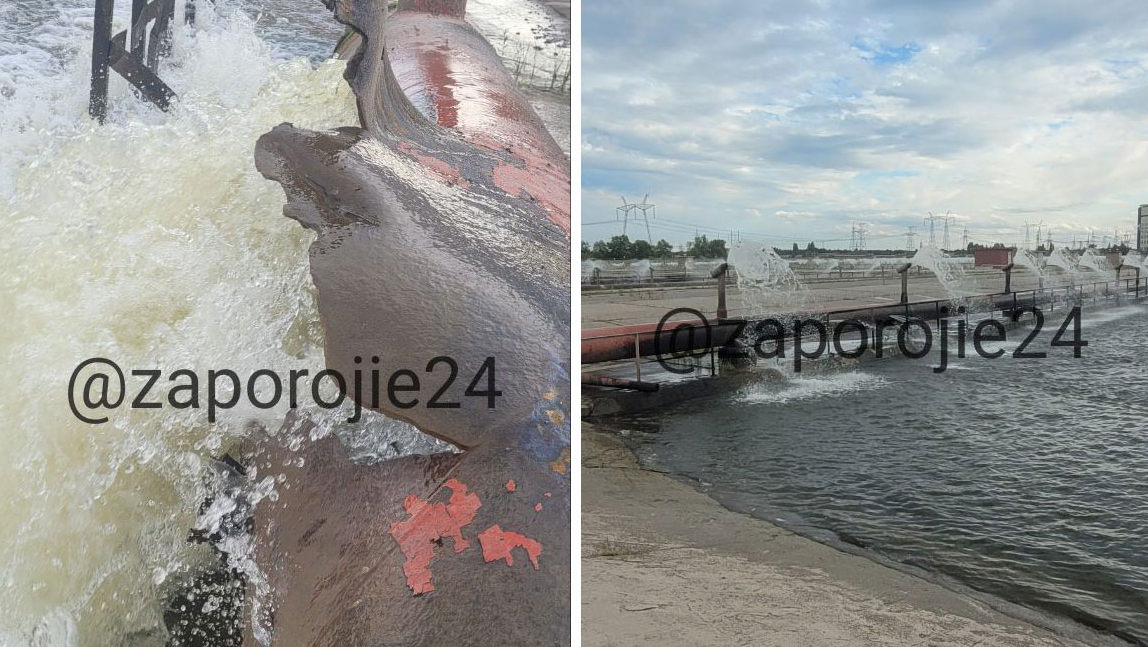Разрушения после обстрела ВСУ вблизи ЗАЭС. Фото © t.me / Энергодарский связной