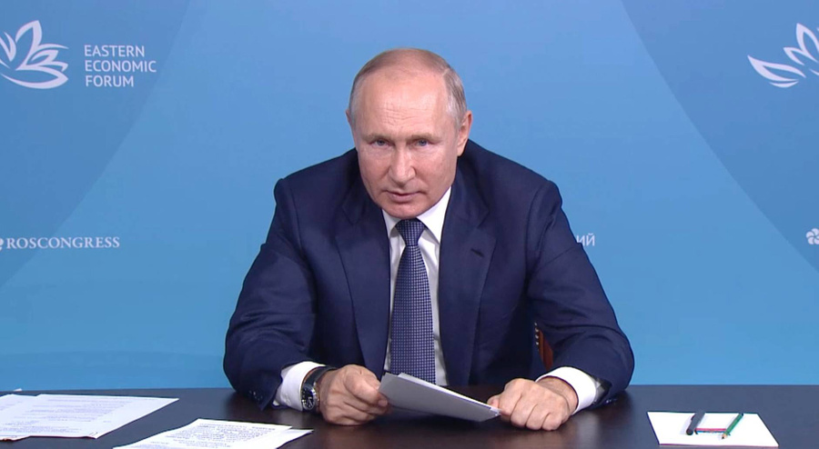 Выступление Владимира Путина на ВЭФ в 2019 году. Обложка © Kremlin.ru