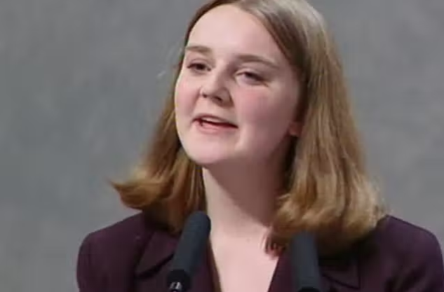 Лиз Трасс выступила на конференции либеральных демократов в 1994 году. Фото © YouTube / The Mirror