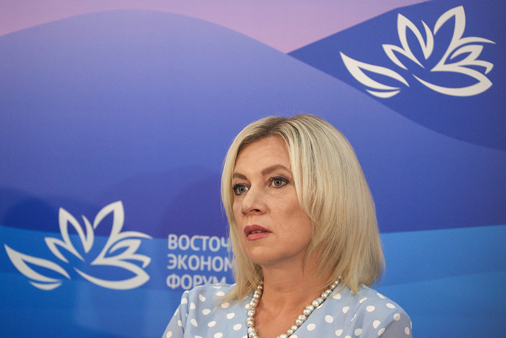 Мария Захарова. Фото © ТАСС / Сергей Бобылев