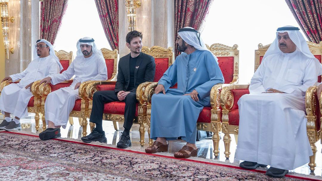 Павел Дуров на встрече с премьер-министром ОАЭ. Фото © Instagram (признан экстремистской организацией и запрещён на территории Российской Федерации) / khalifasaeed