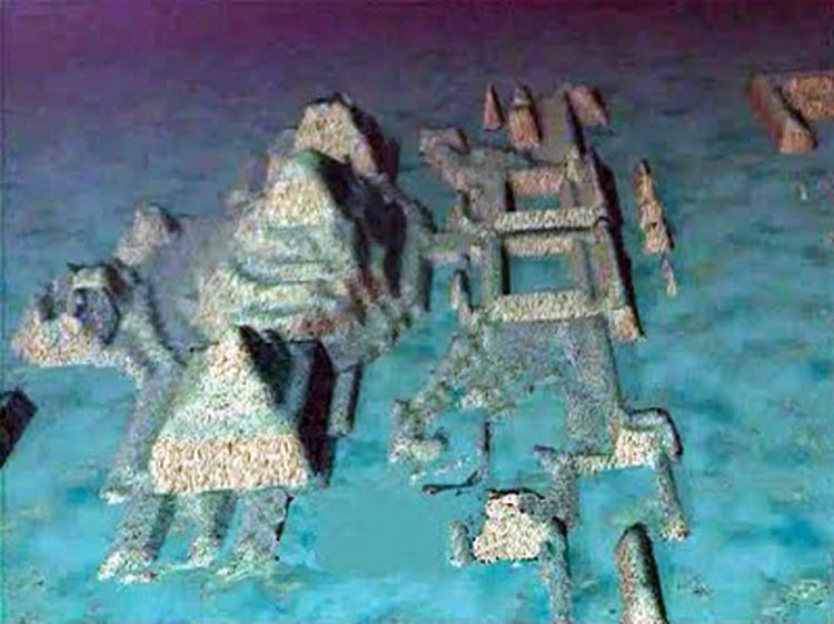 Компьютерная графика, изображающая руины предполагаемого кубинского подводного города. Фото © cubatrendings.com