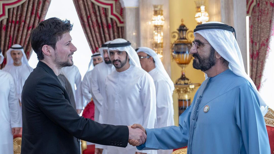 <p>Павел Дуров на встрече с премьер-министром ОАЭ. Фото © Instagram (признан экстремистской организацией и запрещён на территории Российской Федерации) / khalifasaeed</p>