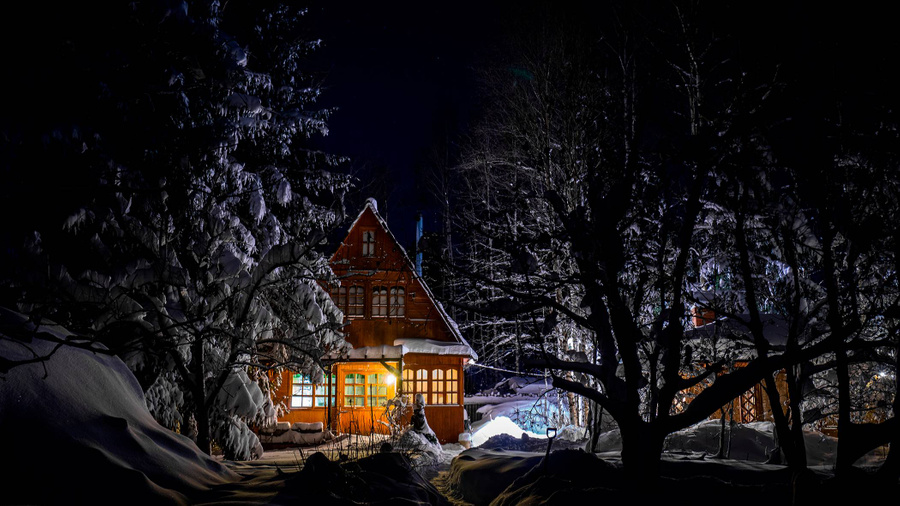 Дом в зимнем лесу. Фото © Flickr / Denis Polyakov