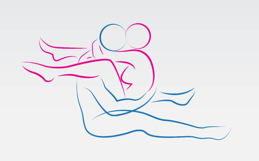 В позе, когда ноги партнёрши находятся на плечах мужчины, укорачивается вагинальный канал, обычные проникновения кажутся глубже. Иллюстрация © Shutterstock