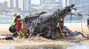 Четыре человека погибли при столкновении двух вертолётов над людным пляжем в Австралии