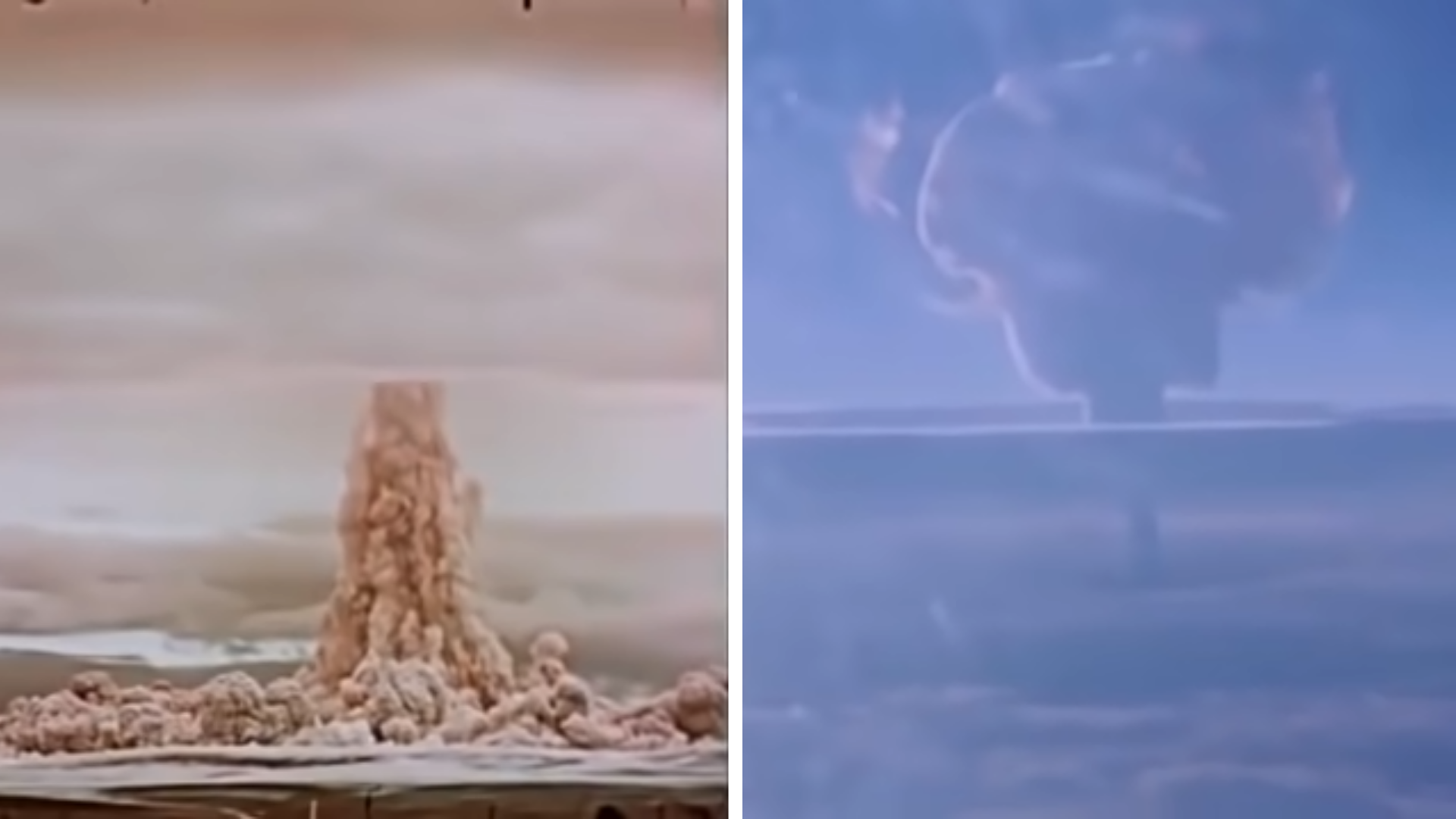 Испытания советской "Царь-бомбы" в 1961 году. Скриншоты видео © YouTube / Andrey Yershov