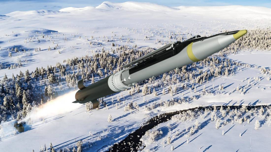 Иллюстрация запуска ракеты комплекса Ground-Launched Small Diameter Bomb (GLSDB). Обложка © SAAB