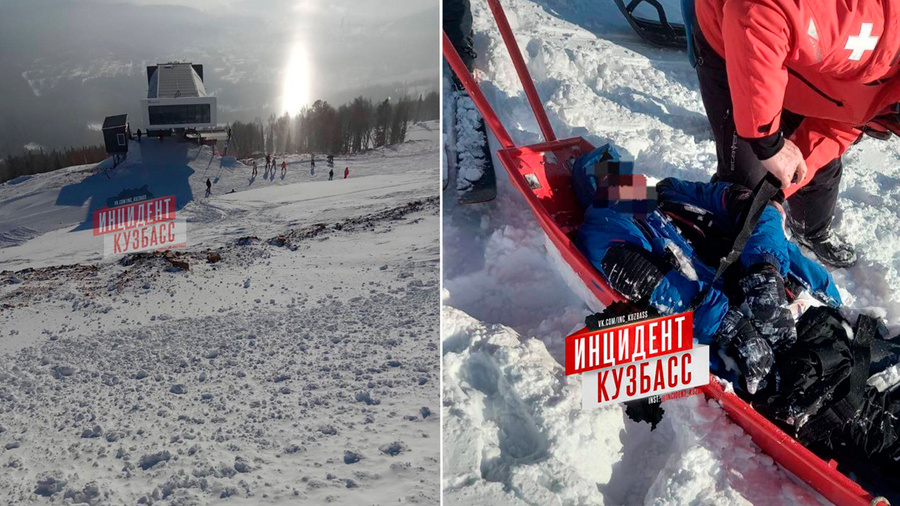 В Кузбассе на горнолыжном курорте "Шерегеш" погиб турист. Обложка © t.me / "Инцидент Кузбасс"