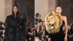 Модники встали на уши, увидев моделей с головами волков и львов на показе Schiaparelli