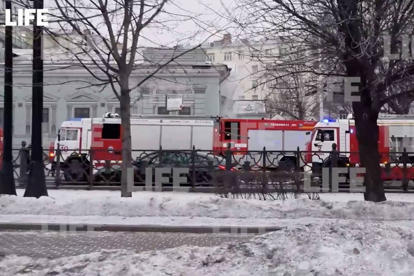 В особняке Елагина в Москве произошёл пожар из-за возгорания в кальянной