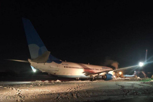 Прокуратура начала проверку после того, как самолёт застрял в сугробе в аэропорту Перми