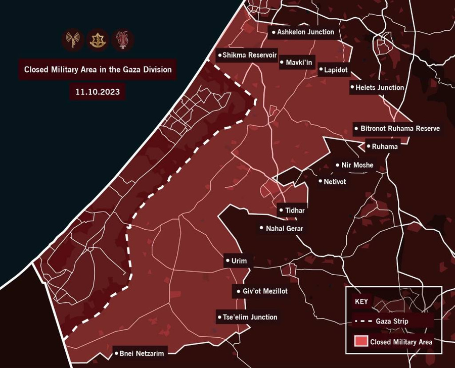 Израильская армия установила запретную зону вокруг сектора Газа вплоть до окрестностей Ашкелона. Фото © Idf.il