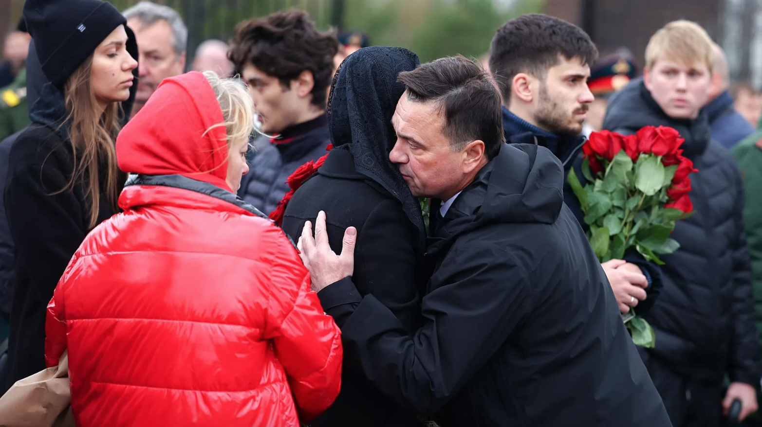 Андрей Воробьёв на похоронах Дмитрия Жарикова. Фото © "360" / Антон Чернов