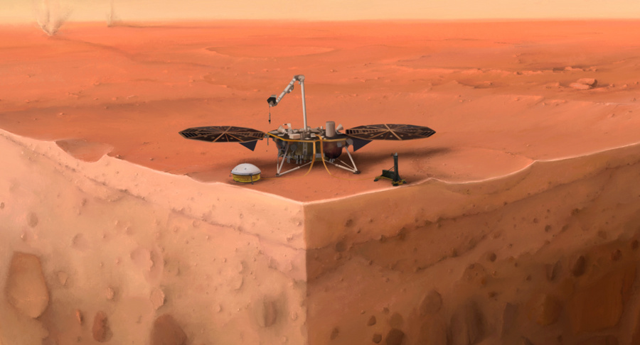 Зонд Mars InSight. Фото © imperial.ac.uk  / IPGP / Nicolas Sarter