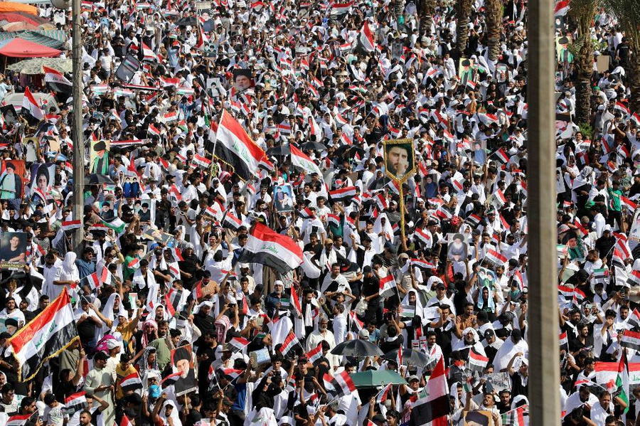 Демонстрация солидарности с Палестиной в Багдаде. Обложка © ТАСС / EPA / AHMED JALIL