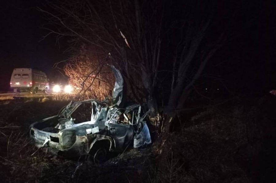 В Кировской области в ДТП с загоревшимся авто погибло четыре человека. Обложка © Telegram / Госавтоинспекция Кировской области