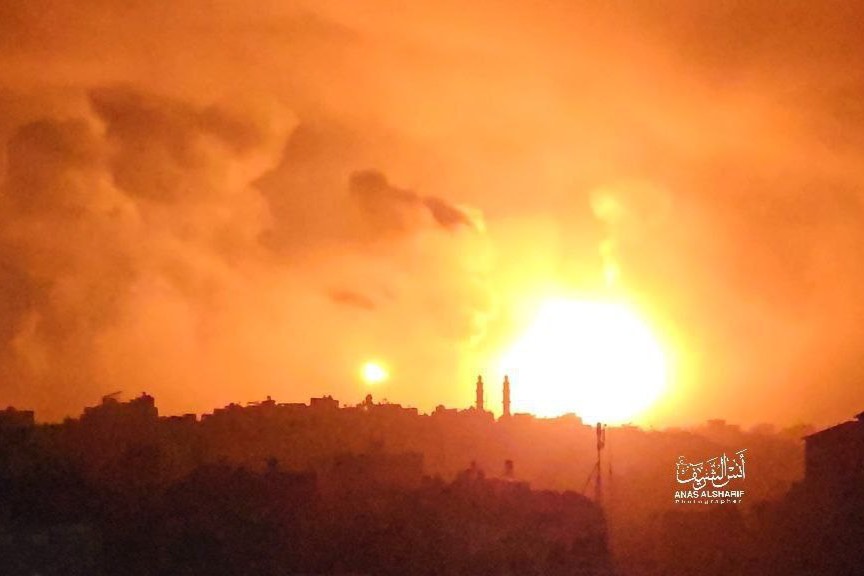 Кадры с места столкновений ХАМАС И ЦАХАЛ на севере сектора Газа. Обложка © t.me / Shehab
