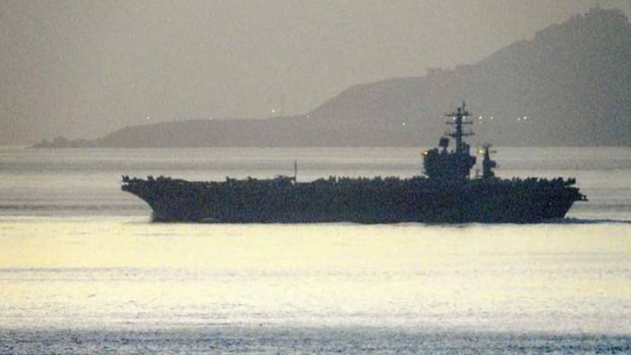 Авианосец ВМС США "Дуайт Эйзенхауэр" в Средиземном море. Фото X (Twitter) / WarshipCam